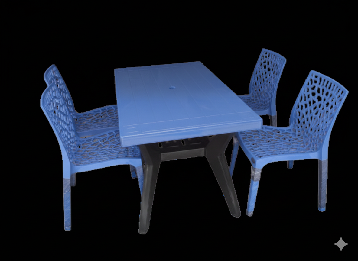 Dining Table Set - Blue