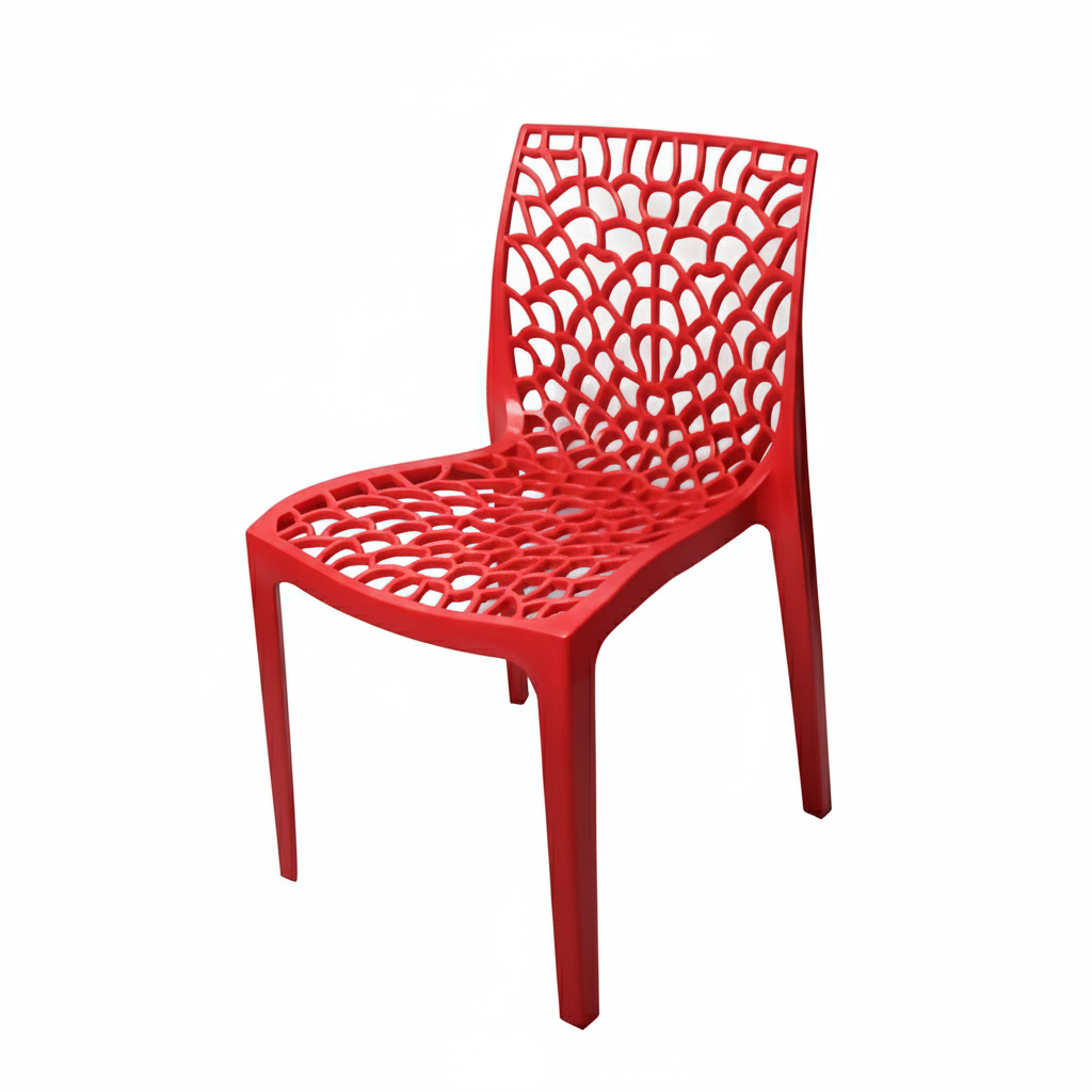 Plastic Spider Chair - Red