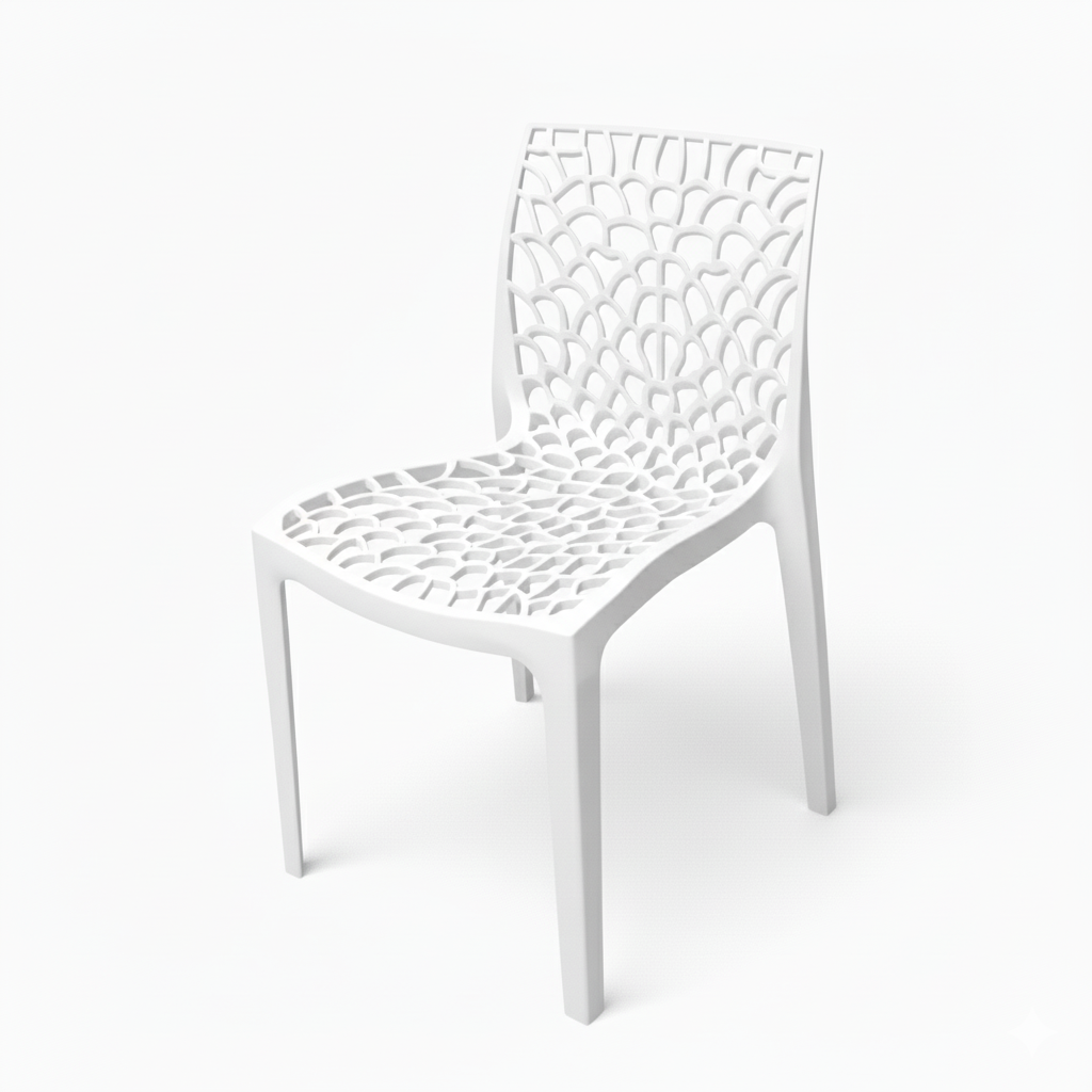 Plastic Spider Chair - White