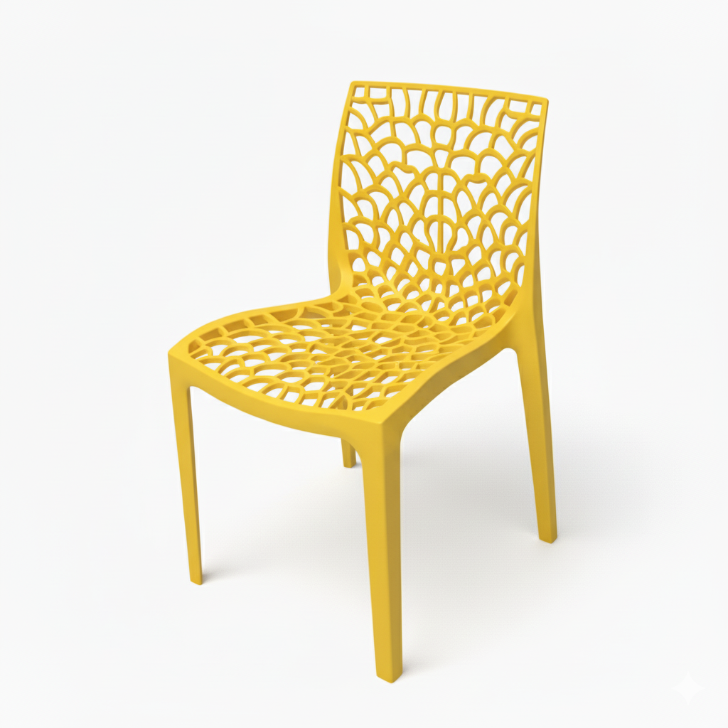 Plastic Spider Chair - Yellow